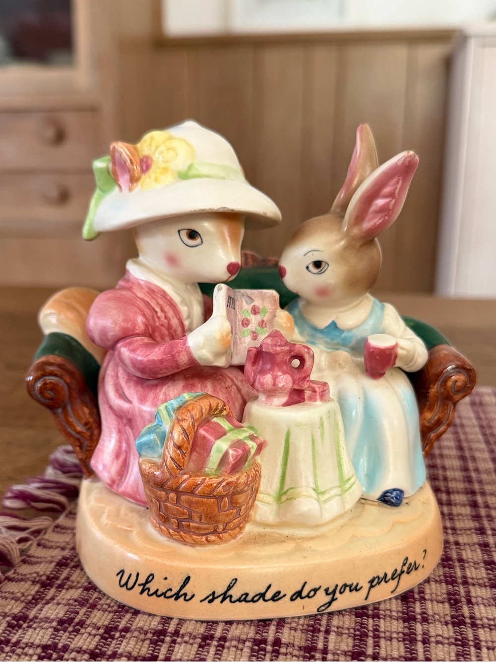 Vintage 1980 Avon Bunny Precious Moments Porcelain Figurine